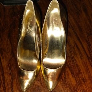 Gold High Heels